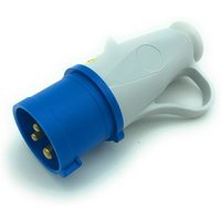 CEE-Industriestecker 2P+E 16A-6h 200-250V Grau von PLANET SHOP