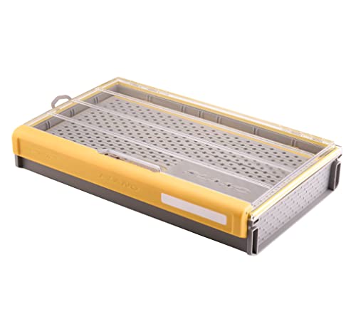 PLANO EDGE 3700 Hook Utility Box, transparent/gelb, Tackle Storage Zubehör, wasserdichter und rostbeständiger Behälter für Angelhaken von PLANO