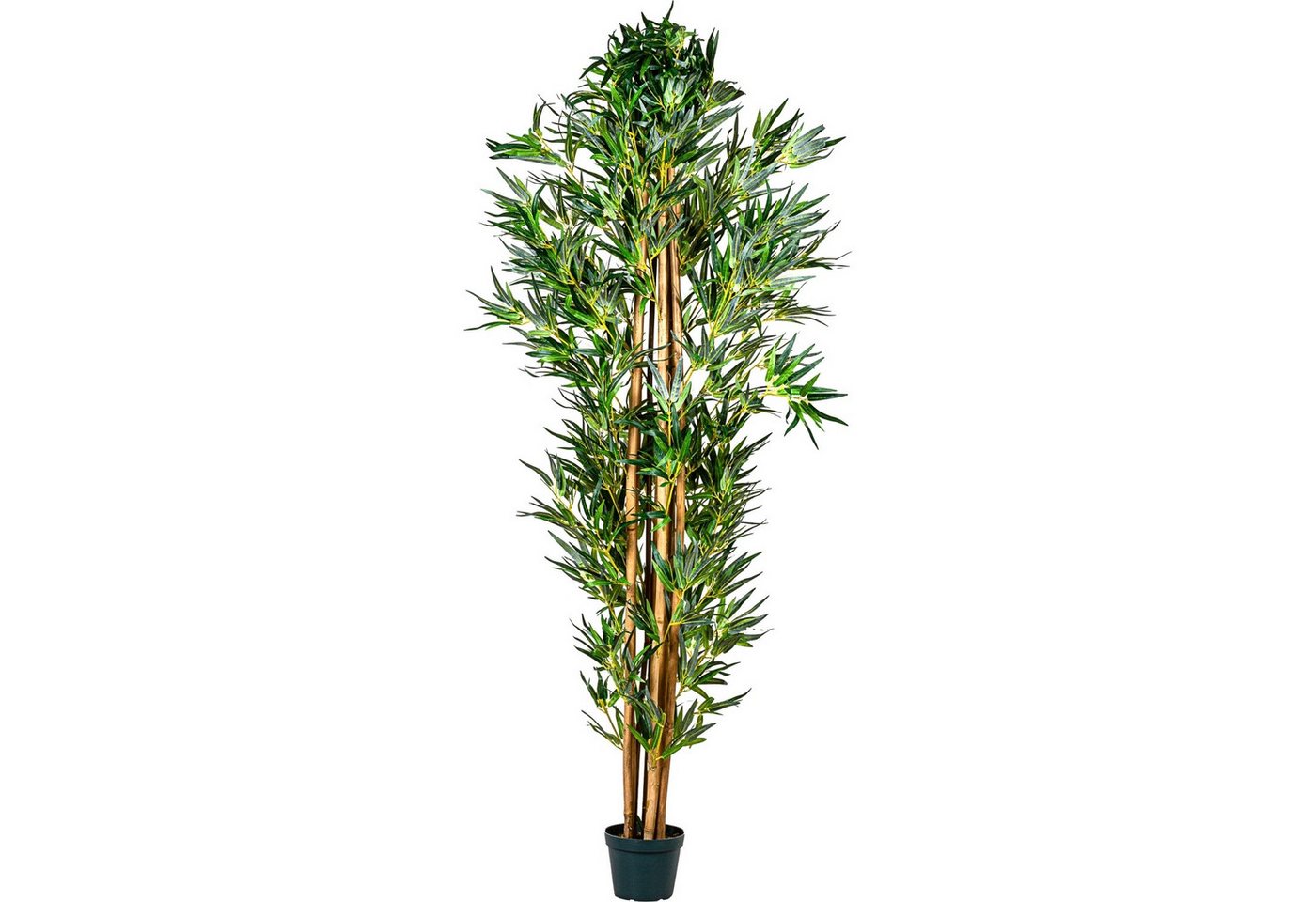 Kunstbaum Künstlicher Bambus Strauch Kunstbambus Deko Bambus Bambus, PLANTASIA, Höhe 220,00 cm, Echtholzstamm, Größenwahl von 160cm - 220 cm von PLANTASIA