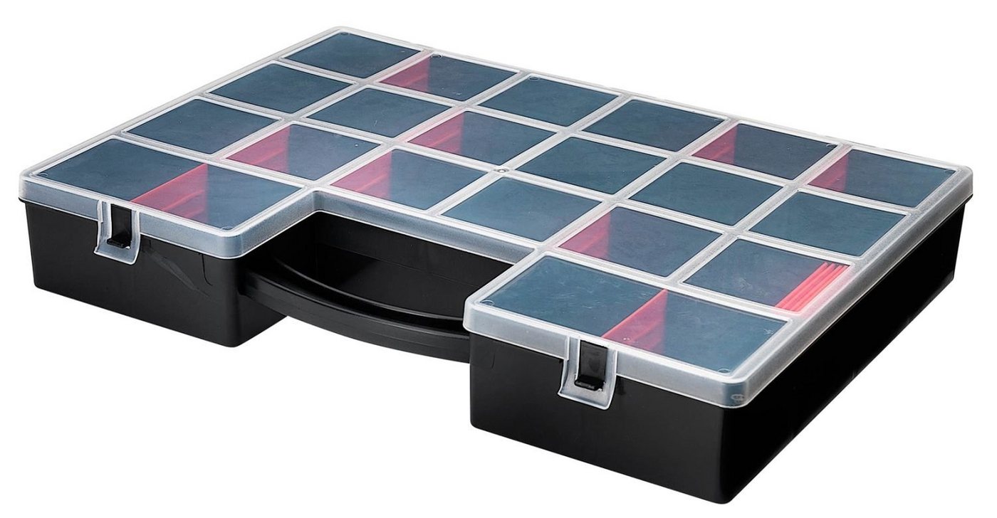 PLAST1 Aufbewahrungsbox Organizer 22 Fächer Aufbewahrungbox Sortimentskasten Schraubenbox Sort von PLAST1