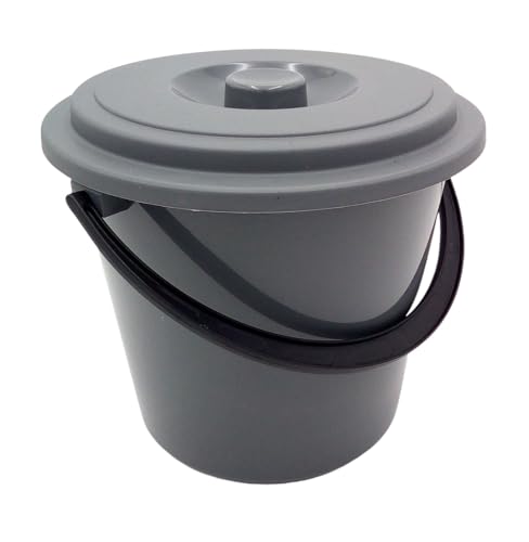 PLAST1 Eimer mit Deckel 5L Wassereimer Putzeimer Windeleimer Mülleimer Plastikeimer von PLAST1