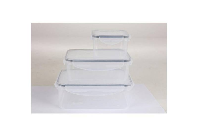 PLAST1 Vorratsdose 12x Airtight Frischhaltedosen 3er Klick Aufbewahrungsbox Vorratsbehält, Kunststoff von PLAST1