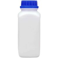 Plasteo - 1000 ml Weithalsflasche mit Schraubverschluss in Laborqualität chemikalienbeständig lebensmittelecht mit Gefahrgutzul. große Öffnung von PLASTEO