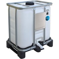 300 Liter ibc- Behälter Tank Wassertank Container neu Regentonne Regenwassertank mit PE-Palette Made in de UN-Zulassung Lebensmittelecht - Plasteo von PLASTEO