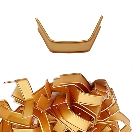 1000 Stück U-Clipse Gold 40 mm Clipband Clips für Brotverpackungen wiederverwendbar von PLASTIC WORLD SOLUTIONS