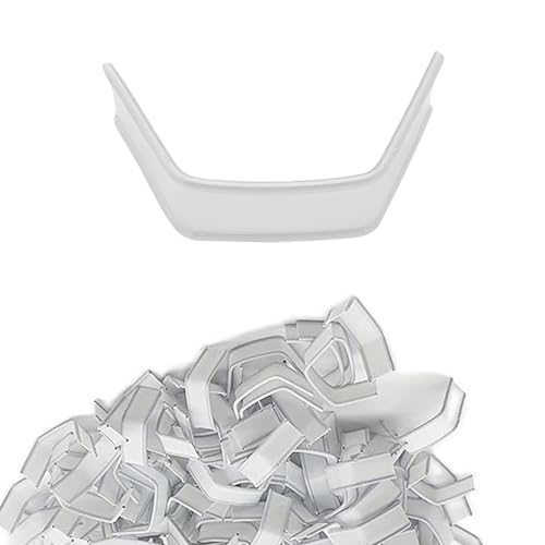 1000 Stück U-Clipse Weiß 40 mm Clipband Clips für Brotverpackungen wiederverwendbar von PLASTIC WORLD SOLUTIONS