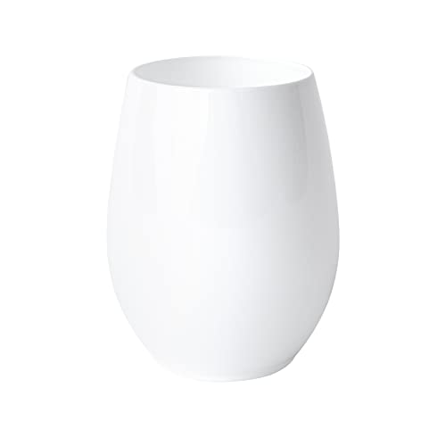 PLASTICPRO Weiße Kunststoff-Weingläser, ohne Stiel, 340 ml, BPA-frei, bruchsicher, Weingläser für Partys, 6 Stück PLASTICPRO Weiße Kunststoff-Weingläser, ohne Stiel, 340 ml, BPA-frei, bruchsicher, Weingläser für Partys, 6 Stück von PLASTICPRO
