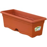 Plastiken - Terrakottafarbener Pflanzkübel mit integriertem Untersetzer 50x20cm Plastiken - Terrakottafarbener Pflanzkübel mit integriertem Untersetzer 50x20cm von PLASTIKEN