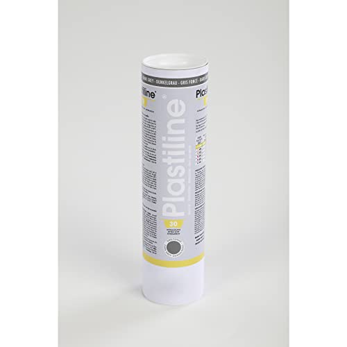 Jacques Herbin 1730T - Modelliermasse Plastiline, 1kg, Härtegrad 30, ideal zum Modellieren, 100 Prozent wiederverwendbar, Dunkelgrau von PLASTILINE