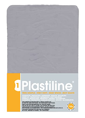 Jacques Herbin 7640T - Plastiline, 750g, Härte sehr weich, ideal zum Modellieren, 100% wiederverwendbar, Hellgrau Jacques Herbin 7640T - Plastiline, 750g, Härte sehr weich, ideal zum Modellieren, 100% wiederverwendbar, Hellgrau von PLASTILINE