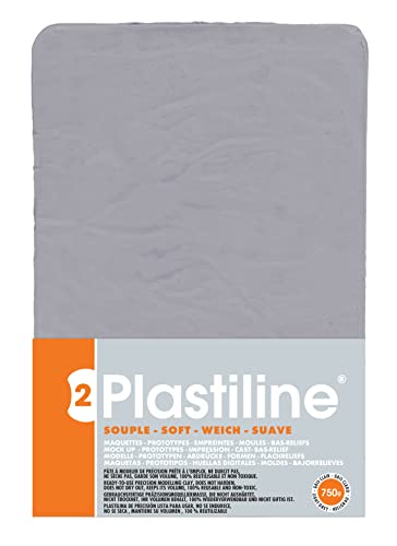 Jacques Herbin 7650T - Plastiline, 750g, Härte weich, ideal zum Modellieren, 100% wiederverwendbar, Hellgrau Jacques Herbin 7650T - Plastiline, 750g, Härte weich, ideal zum Modellieren, 100% wiederverwendbar, Hellgrau von PLASTILINE