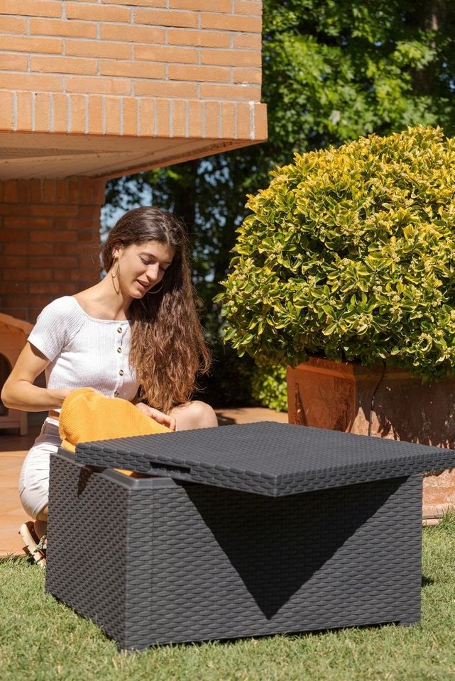 PLASTMECCANICA Gartentisch Toomax Olimpia Large Truhentisch Gartentisch Kissenbox Couchtisch von PLASTMECCANICA