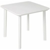 Harztisch im Freien mit weißen verstellbaren Füßen 77x77 cm von PLASTMECCANICA