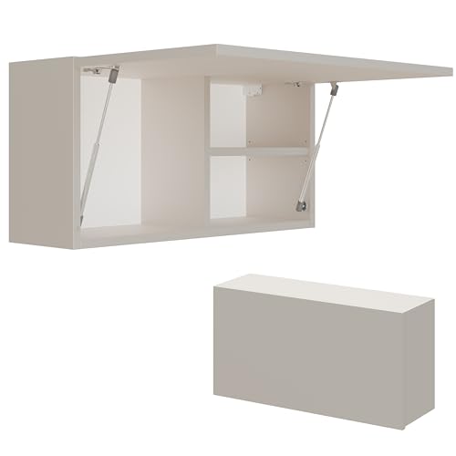 PLATAN ROOM Badschrank 60 cm 80 cm 120 cm Badezimmerschrank Hängeschrank Badezimmermöbel Klappbarer Schrank für Bad Wandschrank (Kaschmir, 80 x 40 x 25) von PLATAN ROOM
