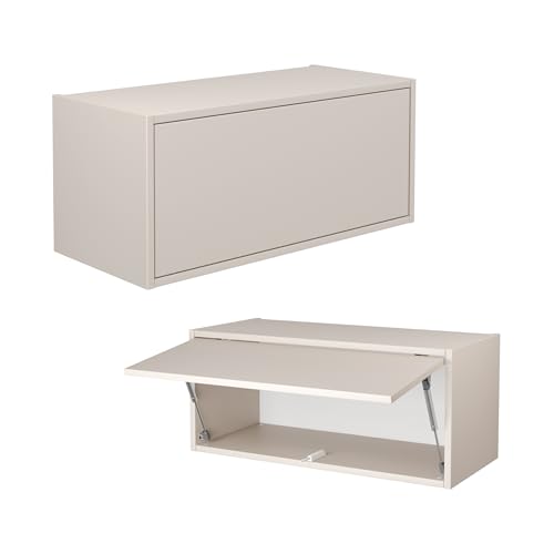 PLATAN ROOM Hängeschrank Schrank 60 cm 80 xm 100 cm Küchen-Klapphängeschrank für Bad, Flur, Wohnzimmer Wandschrank (Kaschmir, 80 x 35 x 35) von PLATAN ROOM