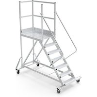 Mobile Plattform mit Geländer rechts und hinten - 2 Zugangsrampen - Maximale Arbeitshöhe 3.20m - PTF106D-RS von PLATEFORME DIRECT - MATISERE