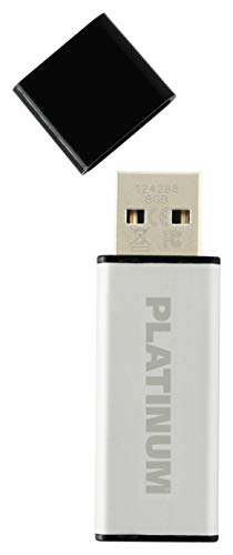 PLATINUM ALU USB-Stick 8 GB USB 2.0 USB-Flash-Laufwerk - moderner Speicher-Stick aus Aluminium - inkl. Schutzkappe in schwarz von PLATINUM