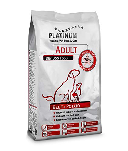 Platinum Beef & Potatoes 5 kg Kroketten für Hunde Grain Free Semiumide Manzo von PLATINUM