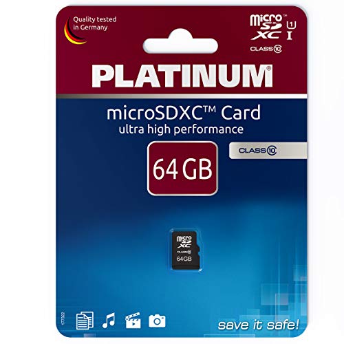 PLATINUM SecureDigital Micro SDXC-Speicherkarte 64 GB Class 10 177322 von PLATINUM