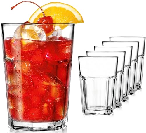 PLATINUX Allzweck-Trinkgläser 350ml (max.360ml) Set 6-Teilig aus Glas Spülmaschinenfest stapelbar Wassergläser Saftglas von PLATINUX