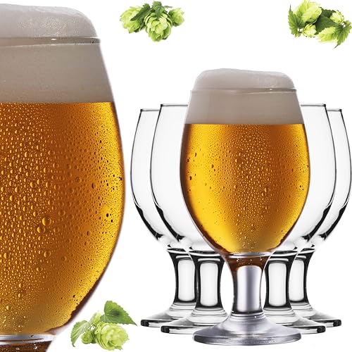 PLATINUX Biertulpen Biergläser aus Glas Set 6 Stück 300ml (max.400ml) Bierschwenker Pilsgläser Bierpokal Bierkelche 0,3L von PLATINUX