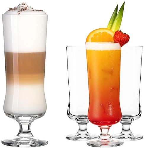 PLATINUX Elegante Cocktailgläser aus Crystalline Glas 300ml Set 4-Teilig Longdrinkgläser Eiskaffeegläser Cocktailglas von PLATINUX