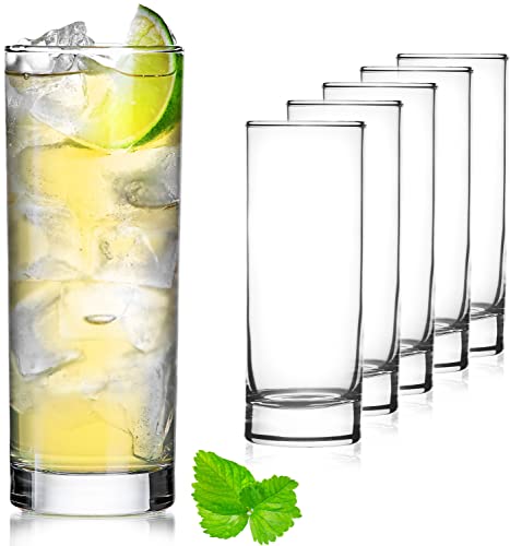 PLATINUX Hohe Trinkgläser aus Glas 340ml (max.350ml) Set 6-Teilig Wassergläser Saftgläser Longdrinkgläser von PLATINUX