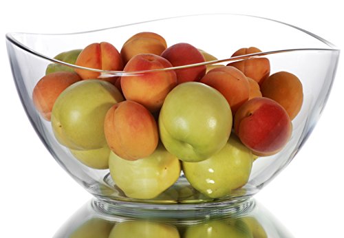 PLATINUX Obstschale aus Glas 1,7L Glasschale Dessertschüssel Salatschüssel groß Servierschüssel Küchenschüssel Schüssel von PLATINUX