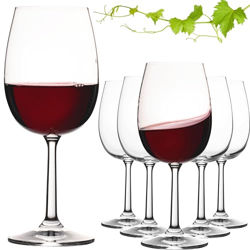 PLATINUX Rotweingläser 350ml Set 6-Teilig Bordeauxgläser aus Crystalline Glas Weingläser Weinglas Spülmaschinenfest von PLATINUX