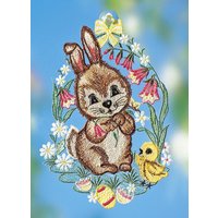 Fensterbild Häschen aus Plauener Spitze Fensterbild Häschen aus Plauener Spitze von PLAUENER SPITZE