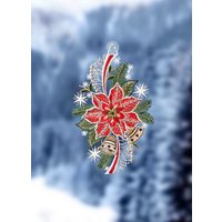 Fensterbild aus echter Plauener Spitze von PLAUENER SPITZE