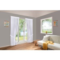 Fensterdekoration mit aufwendiger Plauener Stickerei von PLAUENER STICKEREI