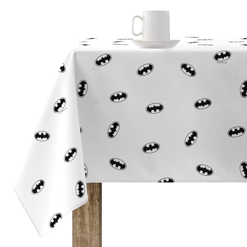 Belum Tischdecke mit Fleckenschutz, Modell Batman Weiß, fleckenabweisende Teflon-Tischdecke, rechteckig, harzbeschichtet, für Küche (250 x 140 cm) Belum Tischdecke mit Fleckenschutz, Modell Batman Weiß, fleckenabweisende Teflon-Tischdecke, rechteckig, harzbeschichtet, für Küche (250 x 140 cm) von BL BELUM