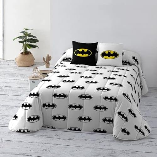 Belum Tagesdecke Bouti Batman Basic, Tagesdecke aus Bio-Baumwolle und gekämmt, für Betten mit 180 cm Breite, weiche Tagesdecke für alle Jahreszeiten von BL BELUM
