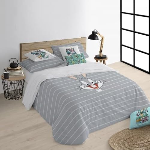 FUNDA NÓRDICA CON BOTONES 100% ALGODÓN Modelo Bugs Bunny para CAMA DE 120 (200 x 200 cm) von BL BELUM