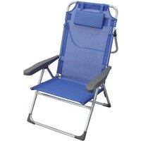 Klappbare Strandliege blau mit Armlehne und Kopfstützenkissen Mod. Bibione Klappbare Strandliege blau mit Armlehne und Kopfstützenkissen Mod. Bibione von PLAYANESS