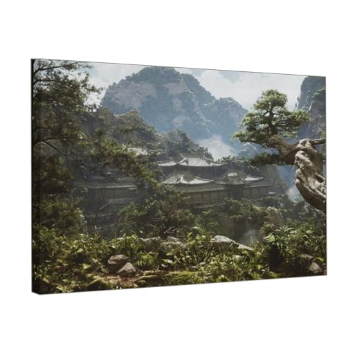 PLAYDOM Black Myth WuKong Poster Kunstdruck Wand Home Indoor Print Moderne Familie Schlafzimmer Dekor (15.7 * 11.8inch) (H) von PLAYDOM