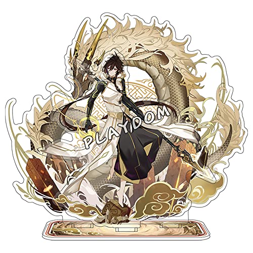 PLAYDOM Genshin Impact Alhaitham Kaedehara Kazuha Hu Tao Arataki Itto Nahida Shenhe Kamisato Ayaka Venti Xiao Zhong Li Acryl Stand Figur Stand Charakter Dekorationen (Zhong Li) von PLAYDOM