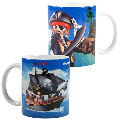 PLAYMOBIL United Labels Tasse Becher Cup Kaffee Tee Piraten, 320 ml, Bunt, 1 Stück (1er Pack) von PLAYMOBIL