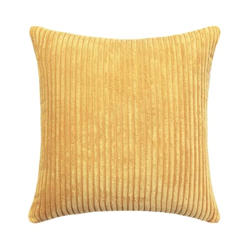 1 Pc Large Cushion Cover Supersoft Corduroy Pillow Case Nordic Striped Decorative Pillow Cover-Rattan,80 x 80 cm von PLBSE