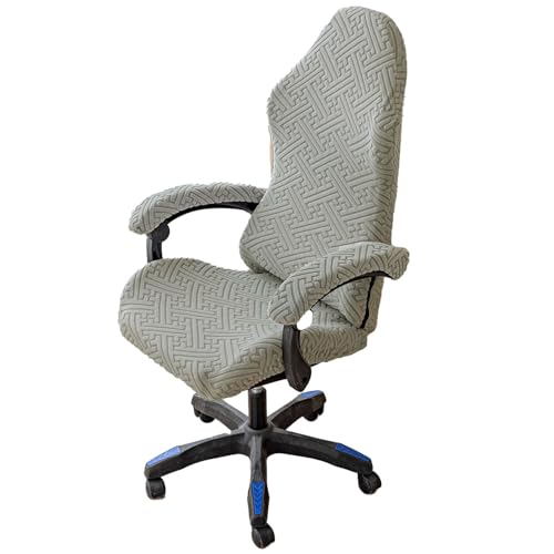 PLCIVSA Gaming Stuhlbezüge Dehnbare Gamingstuhl-Bezüge Gaming Stuhl Bezug Universal mit Armlehnen Abdeckung Bezug Für Bürostuhl Sitzfläche Protector Bürostuhlabdeckung Waschbar(Gentleman Gray) von PLCIVSA