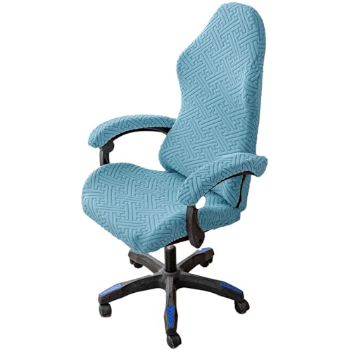 PLCIVSA Gaming Stuhlbezüge Dehnbare Gamingstuhl-Bezüge Gaming Stuhl Bezug Universal mit Armlehnen Abdeckung Bezug Für Bürostuhl Sitzfläche Protector Bürostuhlabdeckung Waschbar(Lake Blue) von PLCIVSA