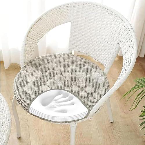 PLCIVSA Sitzkissen Stuhlauflage 30×30/40×40/45×45cm,Stuhlkissen Rund rutschfest Waschbar,Sitzkissen Stuhl mit Reißverschluss,Sitzpolster Samtbezug,für Indoor/Esszimmer/Küche(Color2,4pcs:40cm/16in) von PLCIVSA