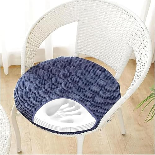 PLCIVSA Sitzkissen Stuhlauflage 30×30/40×40/45×45cm,Stuhlkissen Rund rutschfest Waschbar,Sitzkissen Stuhl mit Reißverschluss,Sitzpolster Samtbezug,für Indoor/Esszimmer/Küche(Color5,1pc:35cm/14in) von PLCIVSA