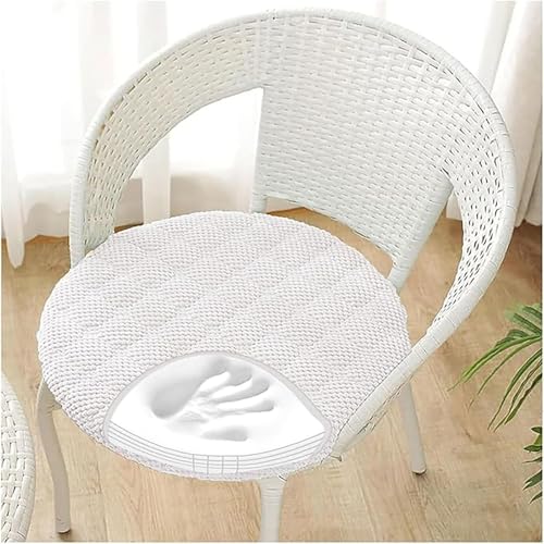 PLCIVSA Sitzkissen Stuhlauflage 30×30/40×40/45×45cm,Stuhlkissen Rund rutschfest Waschbar,Sitzkissen Stuhl mit Reißverschluss,Sitzpolster Samtbezug,für Indoor/Esszimmer/Küche(Color9,1pc:35cm/14in) von PLCIVSA