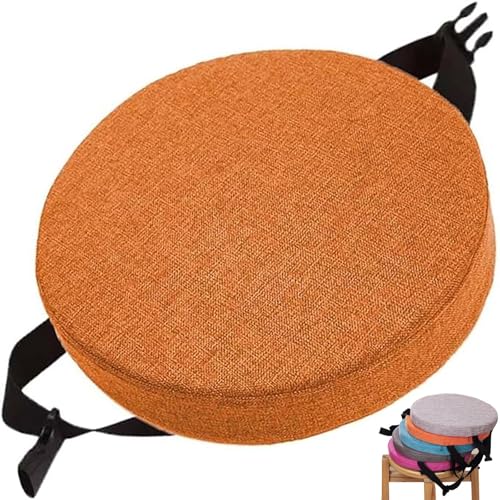 PLCIVSA Stuhlkissen Rund 30/35/40/45/50cm,35D Schaumstoff Sitzkissen,mit rutschfeste Schnalle Stuhlauflage, Bequeme Waschbare Sitzpolster,für Küche, Schule, Boden,Esszimmer(Color3,40x40x3cm) von PLCIVSA