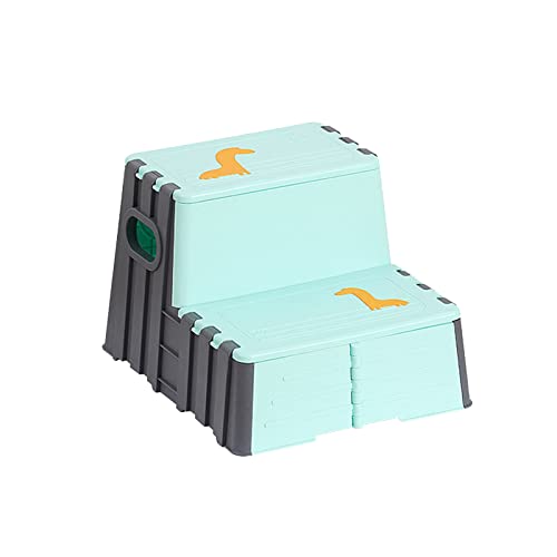 2-stufiger klappbarer Tritthocker Tritthocker Leiter Kinderküche Theke Helfer Toilette Töpfchentraining Klapphocker stehend von PLCPDM
