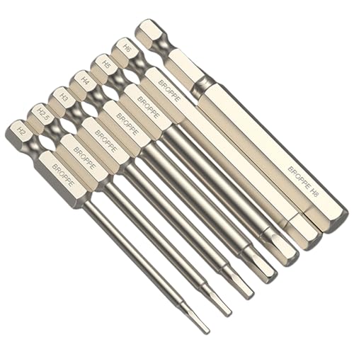 5/6/7/8pcs Hexagon Allen Wrüchen Bohrbit Set Set Allen ScrewDriver Bit Sechseck Schlüsselschraubendreher Bit Set 1/4inch Wartung von PLCPDM