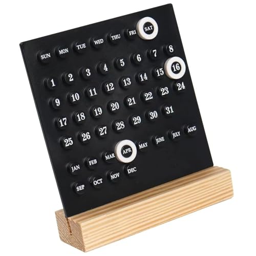 Funktioneller Acryl-Kalender mit Holzständer für Zuhause und Büro, mit 3 Ringen, Monat, Woche, Datum, Aufzeichnung, Dekor, funktionaler Kalender Funktioneller Acryl-Kalender mit Holzständer für Zuhause und Büro, mit 3 Ringen, Monat, Woche, Datum, Aufzeichnung, Dekor, funktionaler Kalender von PLCPDM