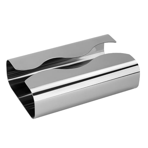 Gebogener Taschentuchspender aus hochglänzendem Edelstahl, ungesäumtes Design, funktional für Küche, Schreibtisch oder Wohnzimmer Gebogener Taschentuchspender aus hochglänzendem Edelstahl, ungesäumtes Design, funktional für Küche, Schreibtisch oder Wohnzimmer von PLCPDM